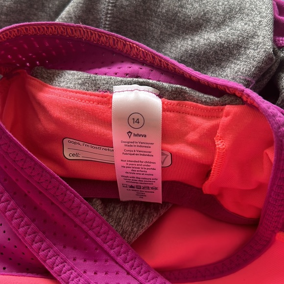 ivivva by lululemon girls size 14 tank top - Picture 4 of 5